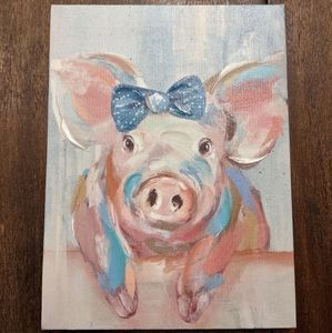 Small pig painting wall art